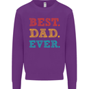 Best Dad Ever Fathers Day Gift Present Mens Sweatshirt Jumper Purple