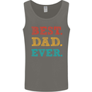 Best Dad Ever Fathers Day Gift Present Mens Vest Tank Top Charcoal