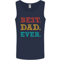 Best Dad Ever Fathers Day Gift Present Mens Vest Tank Top Navy Blue