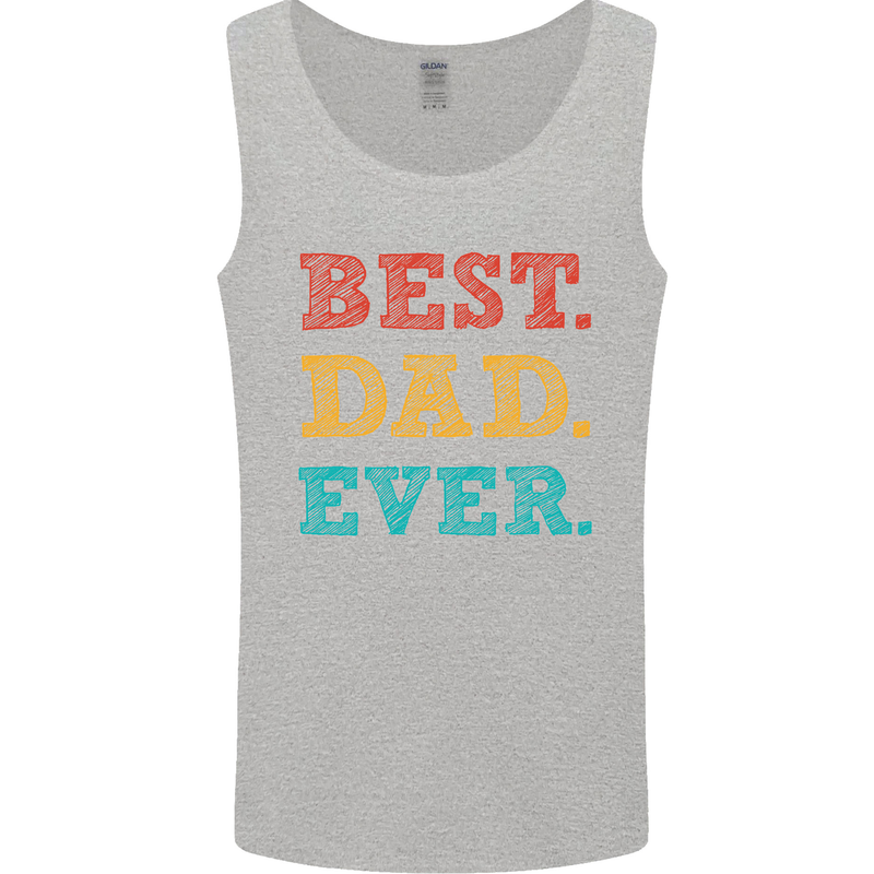 Best Dad Ever Fathers Day Gift Present Mens Vest Tank Top Sports Grey