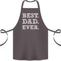 Best Dad Ever Fathers Day Present Gift Cotton Apron 100% Organic Dark Grey