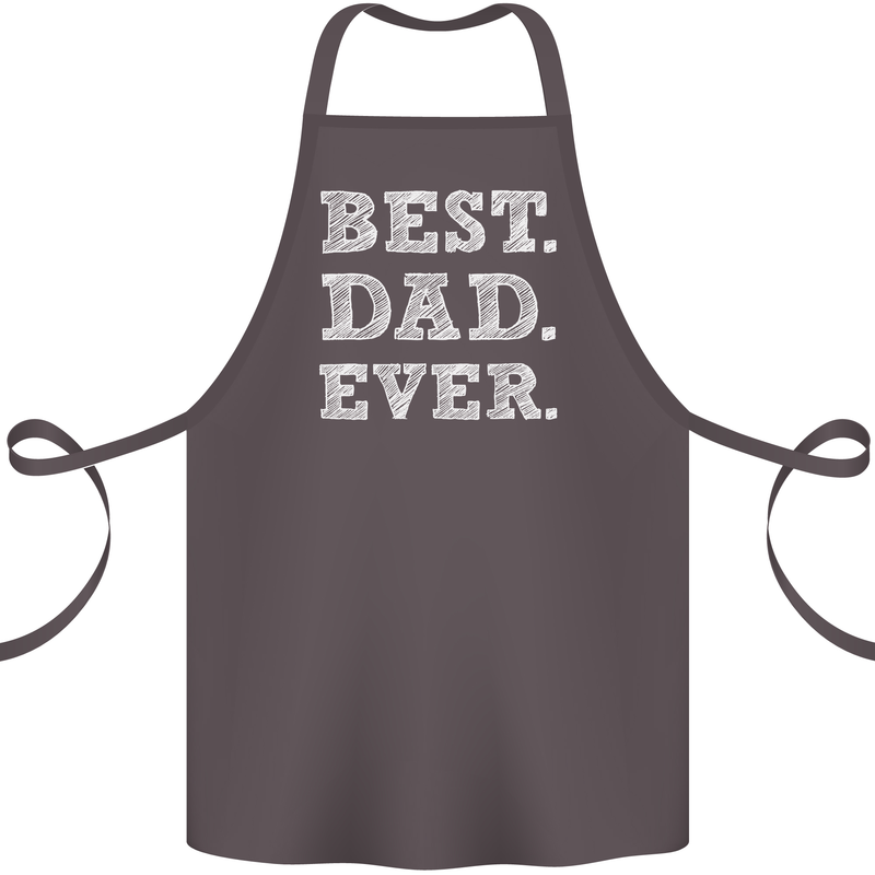 Best Dad Ever Fathers Day Present Gift Cotton Apron 100% Organic Dark Grey