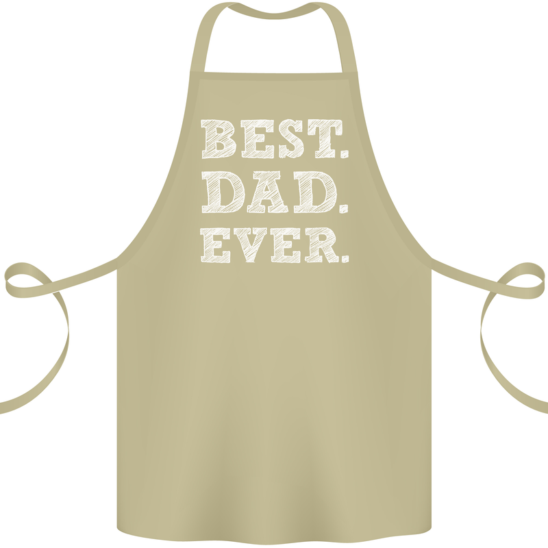 Best Dad Ever Fathers Day Present Gift Cotton Apron 100% Organic Khaki