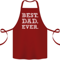 Best Dad Ever Fathers Day Present Gift Cotton Apron 100% Organic Maroon