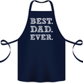 Best Dad Ever Fathers Day Present Gift Cotton Apron 100% Organic Navy Blue