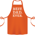 Best Dad Ever Fathers Day Present Gift Cotton Apron 100% Organic Orange