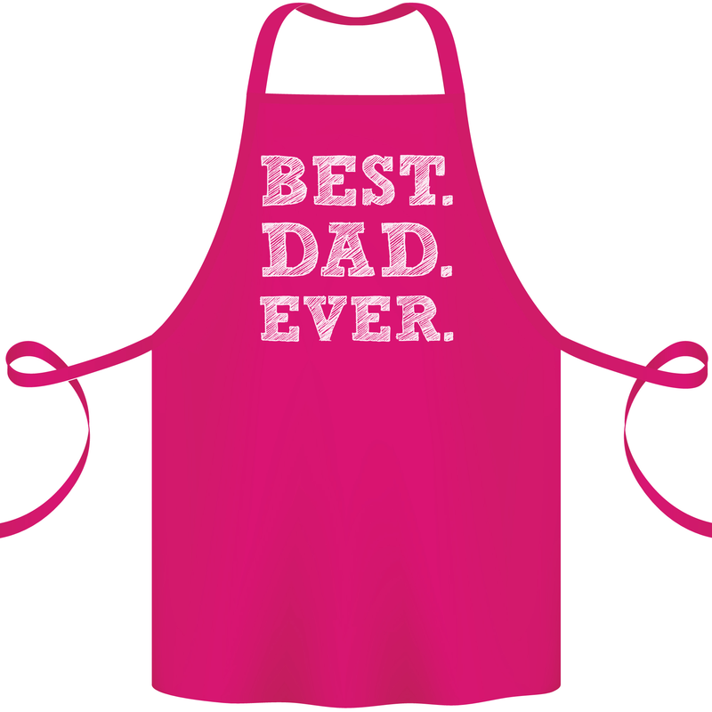 Best Dad Ever Fathers Day Present Gift Cotton Apron 100% Organic Pink