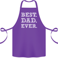Best Dad Ever Fathers Day Present Gift Cotton Apron 100% Organic Purple