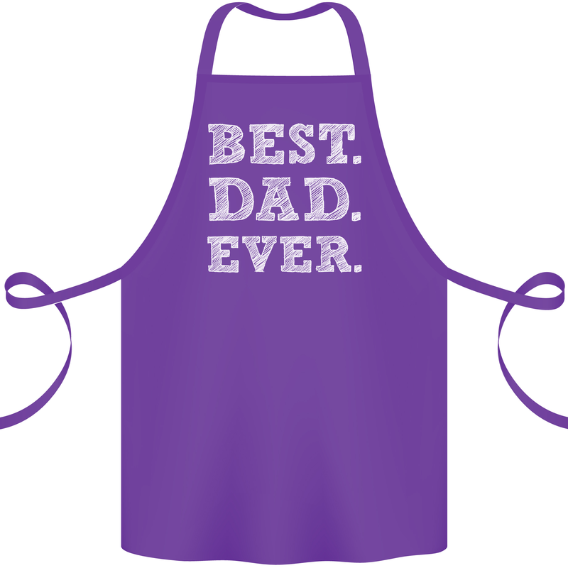 Best Dad Ever Fathers Day Present Gift Cotton Apron 100% Organic Purple
