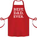 Best Dad Ever Fathers Day Present Gift Cotton Apron 100% Organic Red