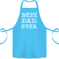 Best Dad Ever Fathers Day Present Gift Cotton Apron 100% Organic Turquoise