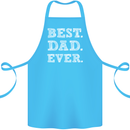 Best Dad Ever Fathers Day Present Gift Cotton Apron 100% Organic Turquoise