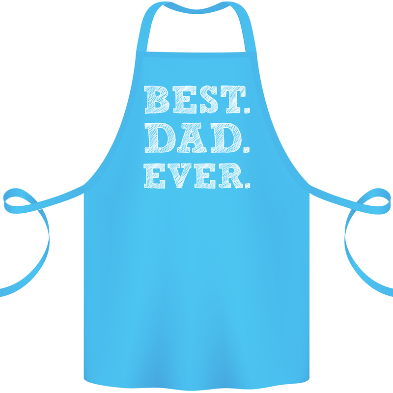 Best Dad Ever Fathers Day Present Gift Cotton Apron 100% Organic Turquoise