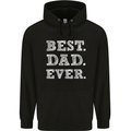 Best Dad Ever Fathers Day Present Gift Mens 80% Cotton Hoodie Black