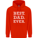 Best Dad Ever Fathers Day Present Gift Mens 80% Cotton Hoodie Bright Red