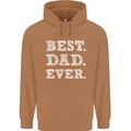 Best Dad Ever Fathers Day Present Gift Mens 80% Cotton Hoodie Caramel Latte