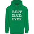 Best Dad Ever Fathers Day Present Gift Mens 80% Cotton Hoodie Irish Green