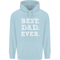 Best Dad Ever Fathers Day Present Gift Mens 80% Cotton Hoodie Light Blue