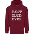 Best Dad Ever Fathers Day Present Gift Mens 80% Cotton Hoodie Maroon