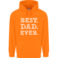 Best Dad Ever Fathers Day Present Gift Mens 80% Cotton Hoodie Orange