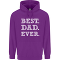 Best Dad Ever Fathers Day Present Gift Mens 80% Cotton Hoodie Purple