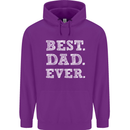 Best Dad Ever Fathers Day Present Gift Mens 80% Cotton Hoodie Purple