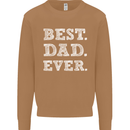 Best Dad Ever Fathers Day Present Gift Mens Sweatshirt Jumper Caramel Latte