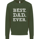 Best Dad Ever Fathers Day Present Gift Mens Sweatshirt Jumper Forest Green