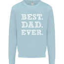Best Dad Ever Fathers Day Present Gift Mens Sweatshirt Jumper Light Blue