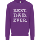 Best Dad Ever Fathers Day Present Gift Mens Sweatshirt Jumper Purple