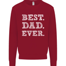 Best Dad Ever Fathers Day Present Gift Mens Sweatshirt Jumper Red
