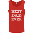 Best Dad Ever Fathers Day Present Gift Mens Vest Tank Top Red