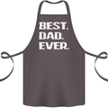 Best Dad Ever Funny Father's Day Cotton Apron 100% Organic Dark Grey
