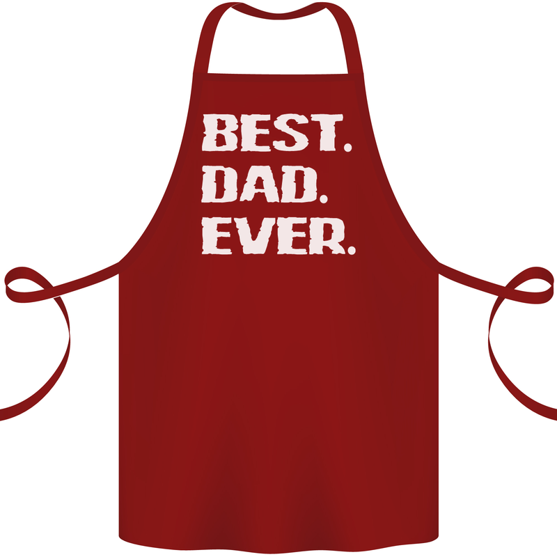 Best Dad Ever Funny Father's Day Cotton Apron 100% Organic Maroon