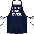 Best Dad Ever Funny Father's Day Cotton Apron 100% Organic Navy Blue