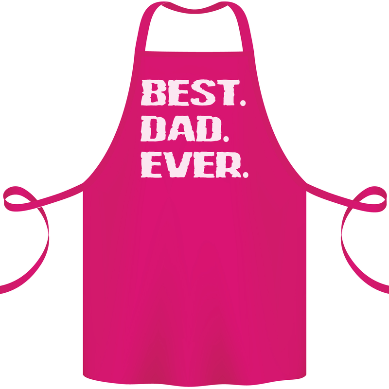 Best Dad Ever Funny Father's Day Cotton Apron 100% Organic Pink