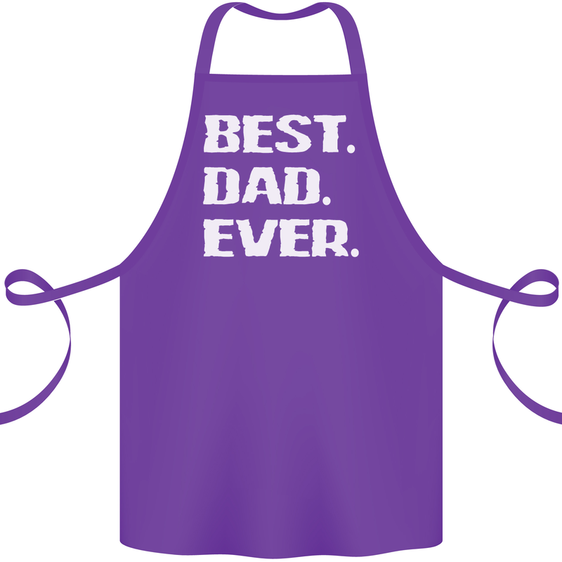 Best Dad Ever Funny Father's Day Cotton Apron 100% Organic Purple