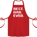 Best Dad Ever Funny Father's Day Cotton Apron 100% Organic Red