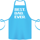 Best Dad Ever Funny Father's Day Cotton Apron 100% Organic Turquoise