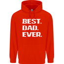 Best Dad Ever Funny Father's Day Mens 80% Cotton Hoodie Bright Red