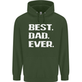 Best Dad Ever Funny Father's Day Mens 80% Cotton Hoodie Forest Green