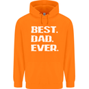 Best Dad Ever Funny Father's Day Mens 80% Cotton Hoodie Orange