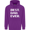 Best Dad Ever Funny Father's Day Mens 80% Cotton Hoodie Purple