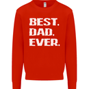 Best Dad Ever Funny Father's Day Mens Sweatshirt Jumper Bright Red
