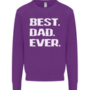Best Dad Ever Funny Father's Day Mens Sweatshirt Jumper Purple