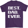 Best Dad Ever Funny Father's Day Mens T-Shirt Cotton Gildan Purple