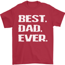 Best Dad Ever Funny Father's Day Mens T-Shirt Cotton Gildan Red