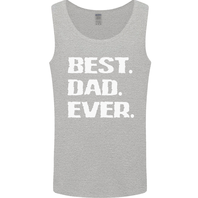 Best Dad Ever Funny Father's Day Mens Vest Tank Top Sports Grey