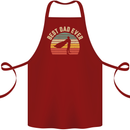Best Dad Ever Superhero Funny Father's Day Cotton Apron 100% Organic Maroon