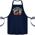 Best Dad Ever Superhero Funny Father's Day Cotton Apron 100% Organic Navy Blue